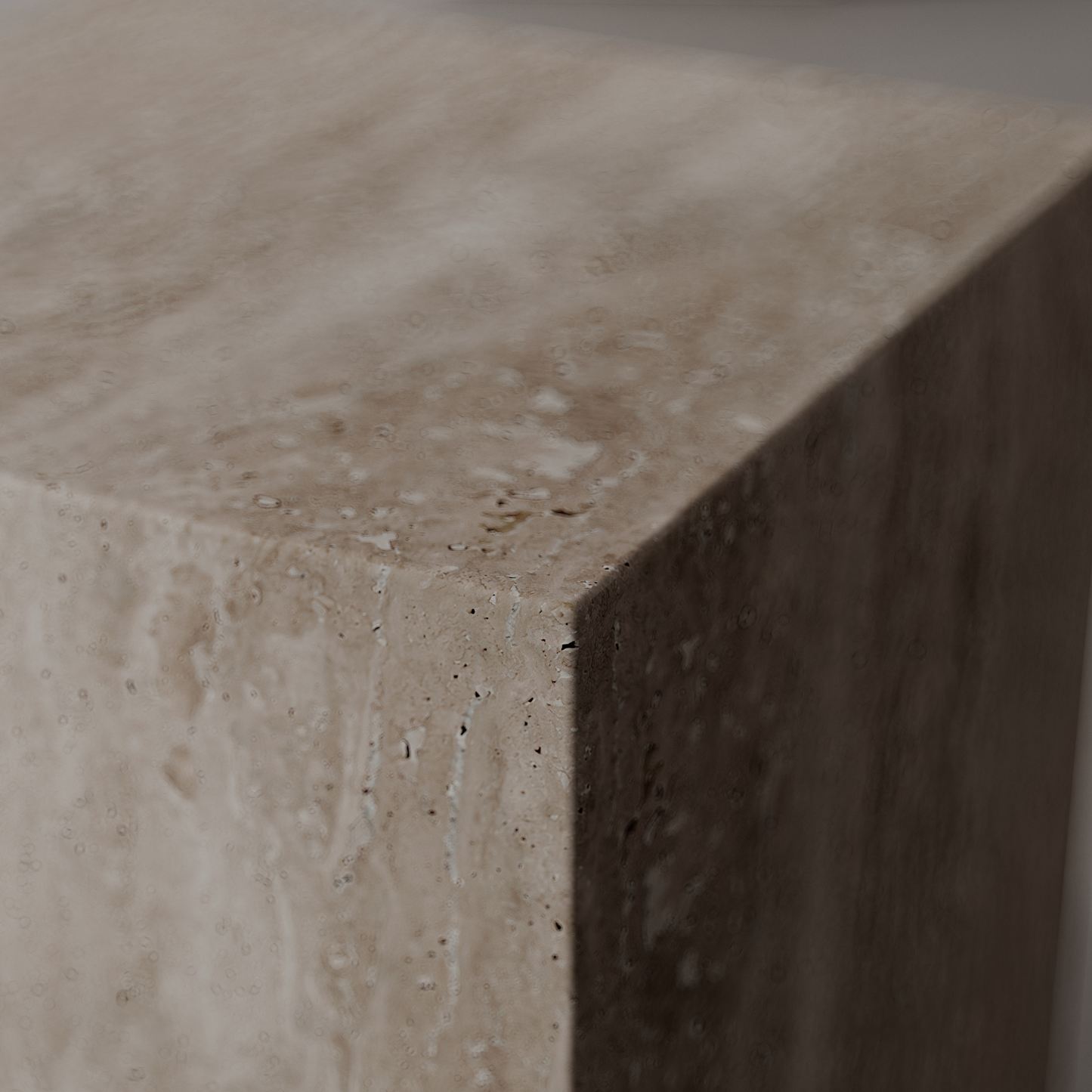 SIDE TABLE 01 | TRAVERTINE STONE