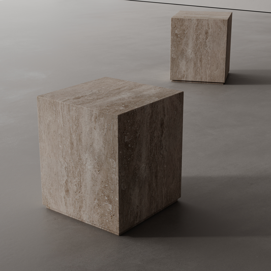 Antic Studio Side Table | Collection Two | Travertine