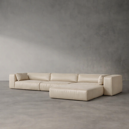 HAGGERSTON LEATHER CORNER SOFA
